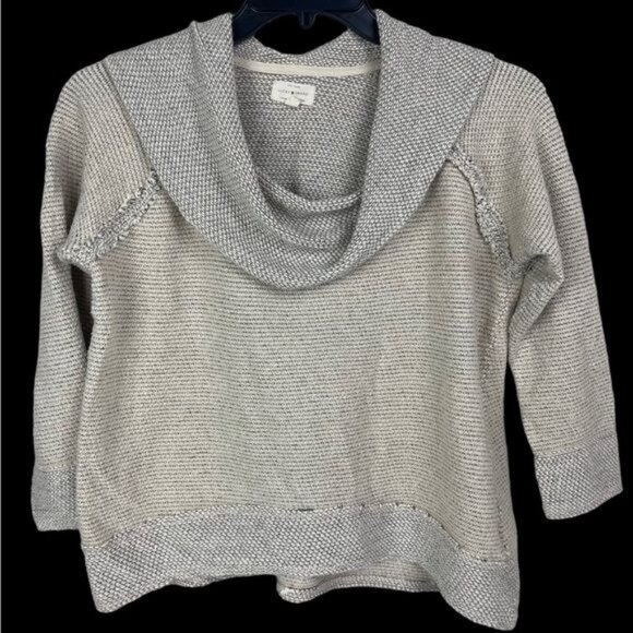 Lucky Brand Beige Tan Cowl Neck Sweater Women's Medium soft variegated - Picture 1 of 13